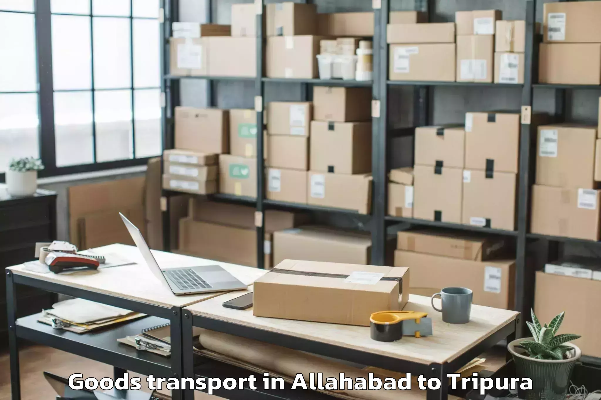 Book Allahabad to Manughat Goods Transport Online